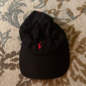 Black polo hat